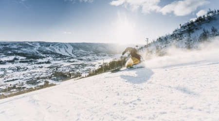 Op wintersport in Scandinavië.